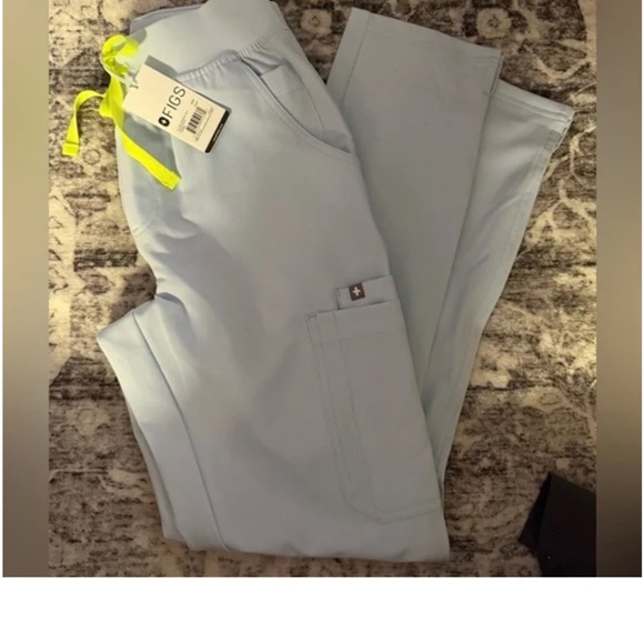 Figs “open skies” light sky blue scrub pants - Picture 2 of 4